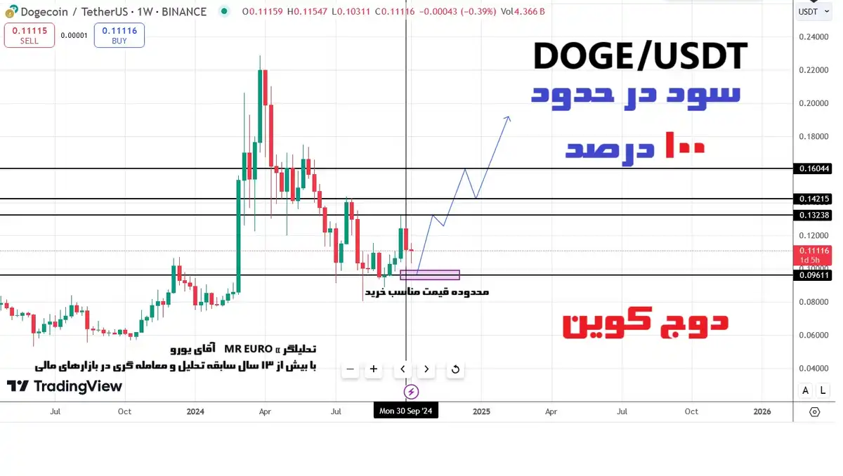 تحلیل رمز ارز دوج کوین - 100 درصد سود انفجاری یا آقای یورو 